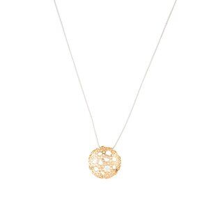 HEARTS ON FIRE 18K WHITE & YELLOW GOLD DIAMOND PENDANT NECKLACE